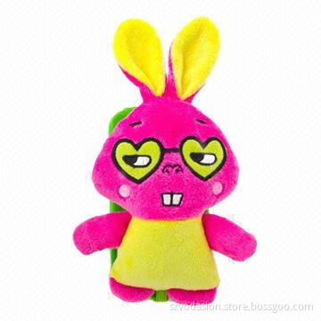 Plush pencil case with stylish rabbit design